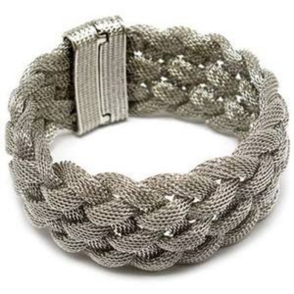 Braided Mesh Chain Chunky Statement Magnetic - Picture 1 of 1